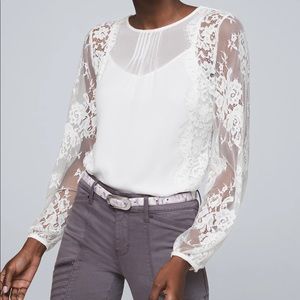 Lace-Sleeve Blouse